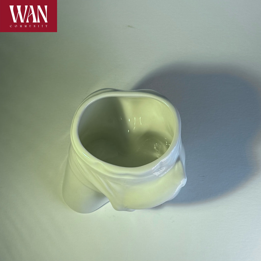 WAN Pants Cup - White and Black Porcelain