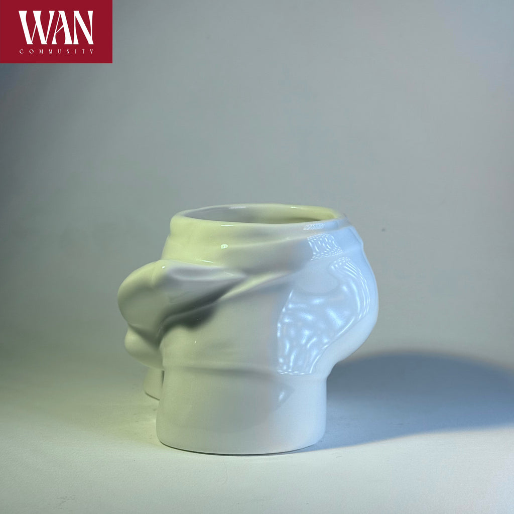 WAN Pants Cup - White and Black Porcelain