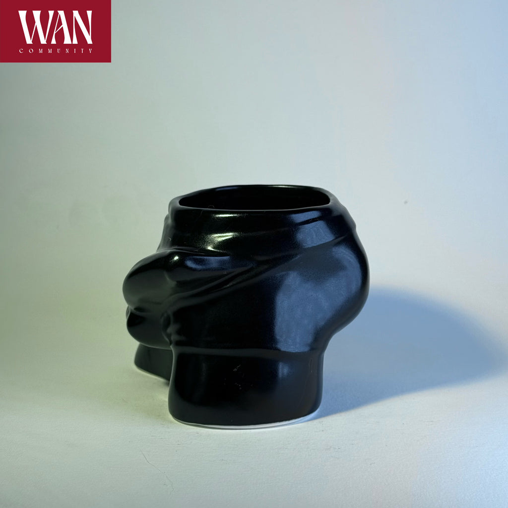 WAN Pants Cup - White and Black Porcelain